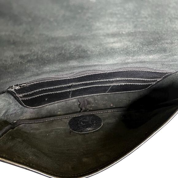 Vintage Dooney & Bourke All-Weather Leather Black Carrier Large Shoulder bag - Picture 12 of 14